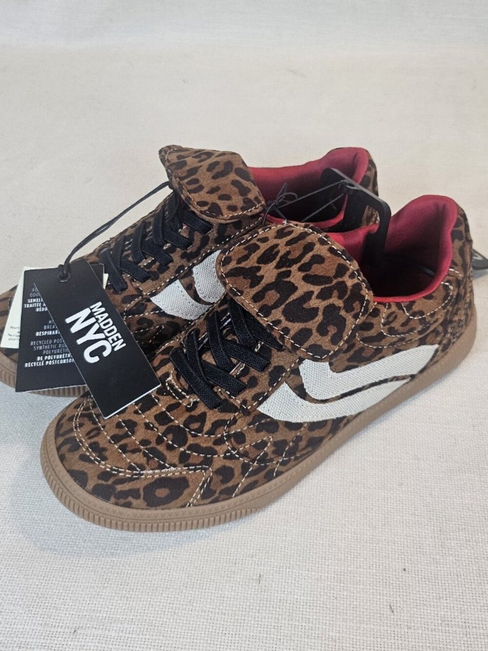 Madden NYC Girl's Leopard Print Fold-Over Sneakers - Size 2